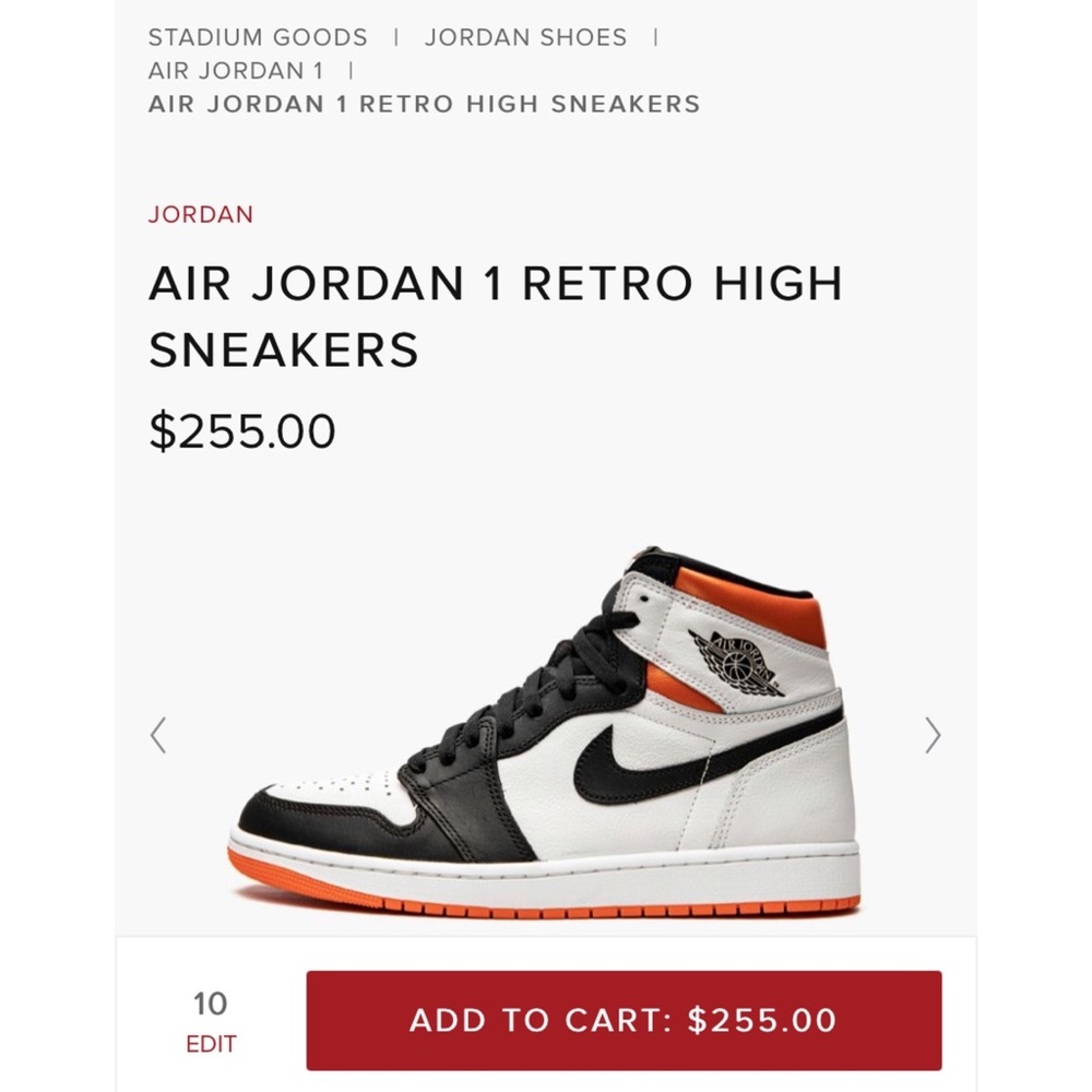 ⛔️SOLD⛔️ Nike Air Jordan 1 High OG Electro Orange - Picture 14 of 14